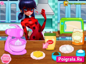 Картинка к игре Леди Баг и Спер Кот готовят кексы